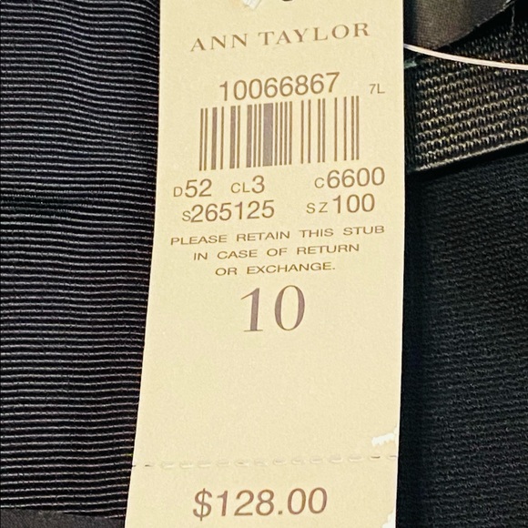 NWT Ann Taylor Black Sequin A-line Skirt Size 10 - Picture 6 of 7
